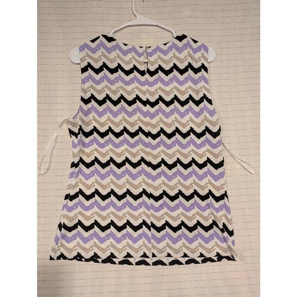 Calvin Klein Chevron Print Sleeveless Tank Top Womens Large Polyester - Picture 11 of 12
